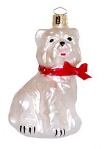 Westie with Bow - Dog Ornament